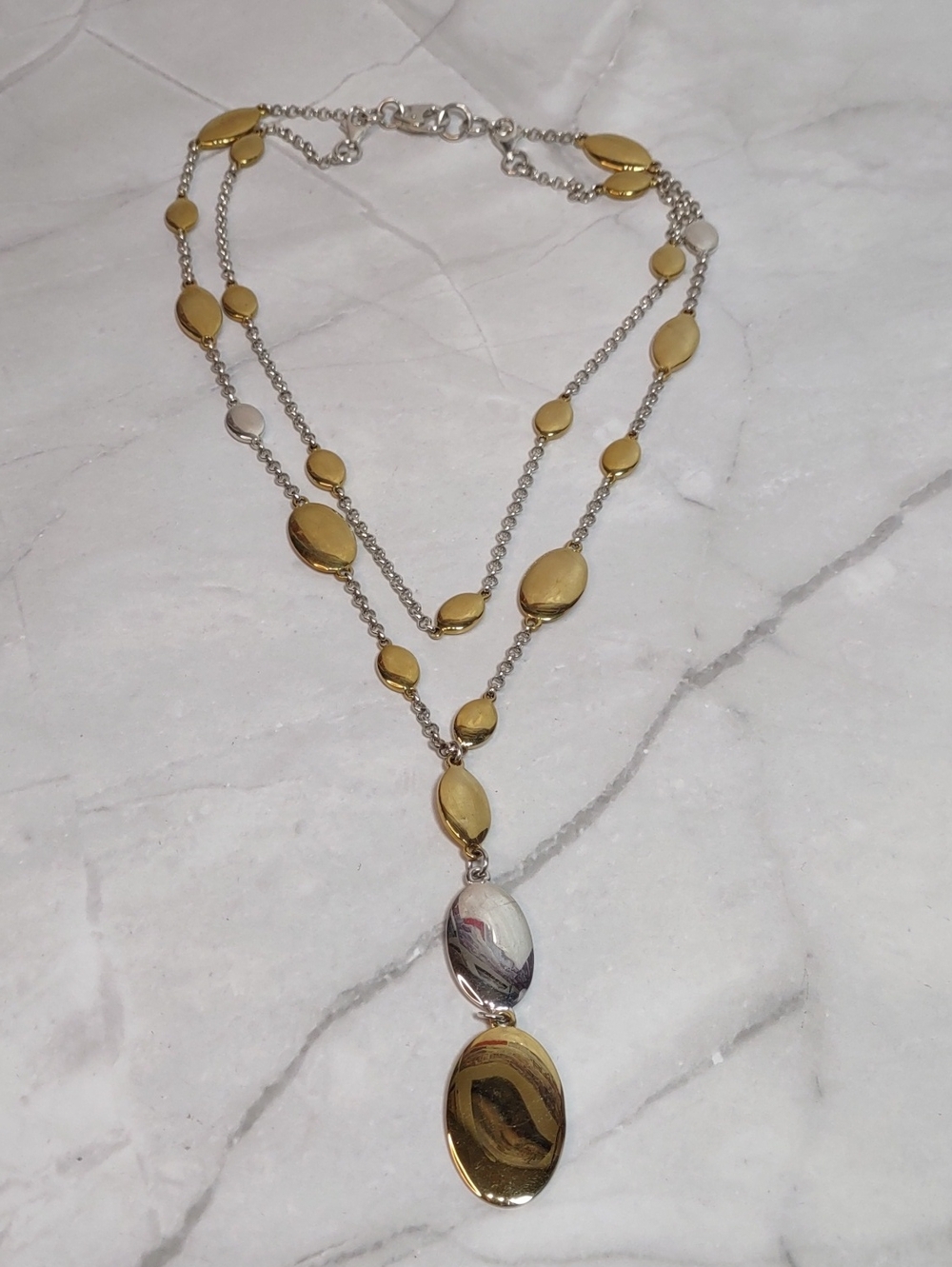 RLM Studio 925 Sterling Silver/Brass Convertible Y Necklace